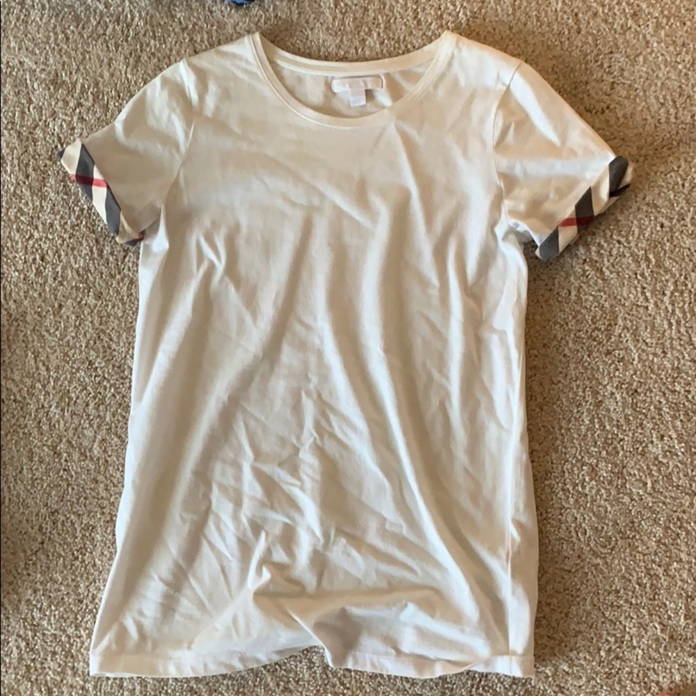 white short sleeve Burberry shirt
